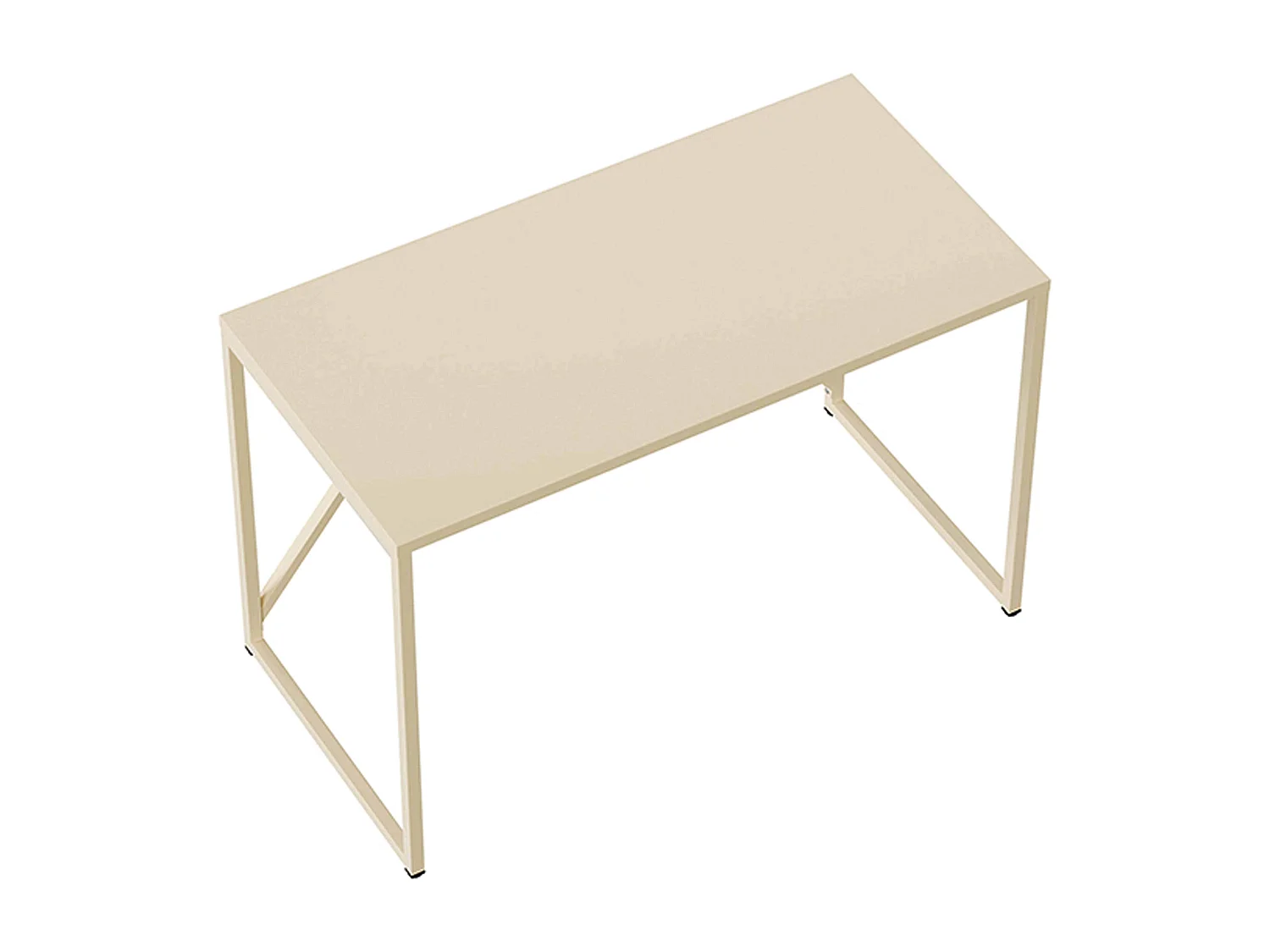 Bureau moderne L120 cm en métal écru