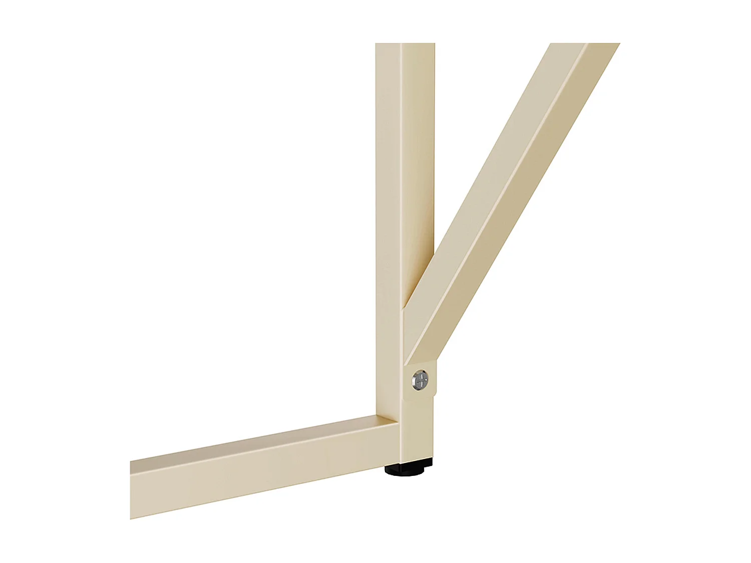 Bureau moderne L120 cm en métal écru