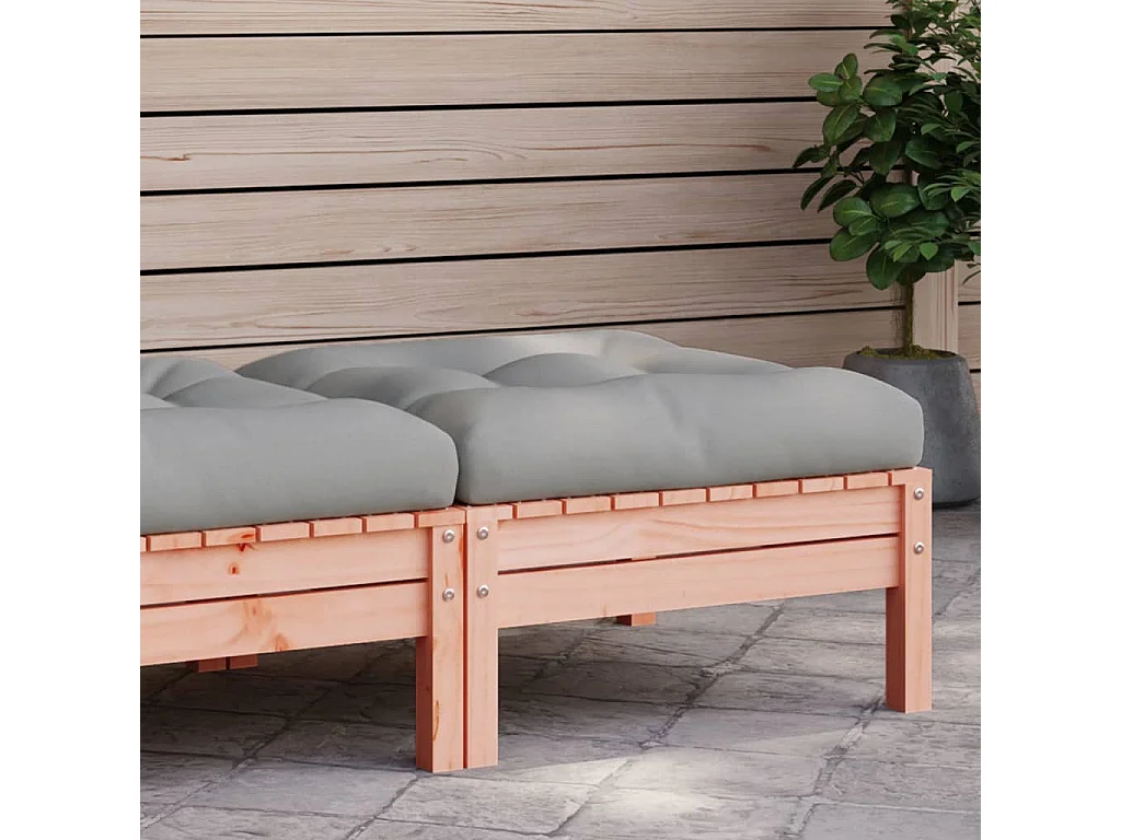 Sparks  Repose-pied de jardin avec coussin bois massif douglas