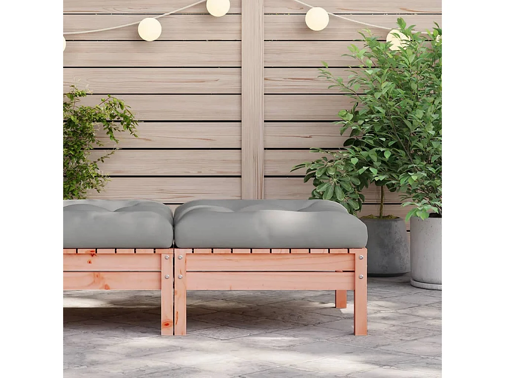 Sparks  Repose-pied de jardin avec coussin bois massif douglas