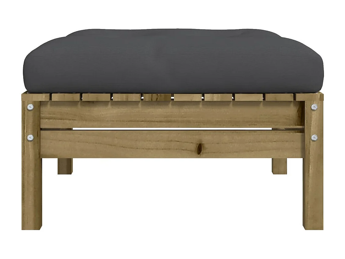 Sparks  Tuinvoetenbanken met kussens 2 st geïmpregneerd grenenhout