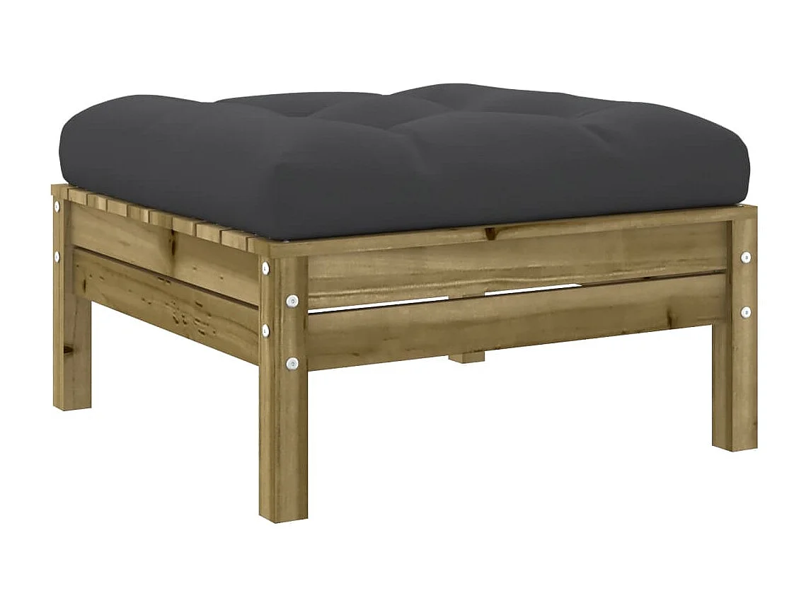 Sparks  Tuinvoetenbanken met kussens 2 st geïmpregneerd grenenhout