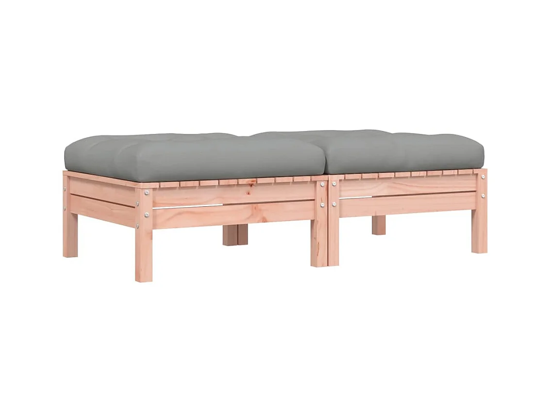 Sparks  Repose-pieds de jardin avec coussins 2 pcs bois massif douglas
