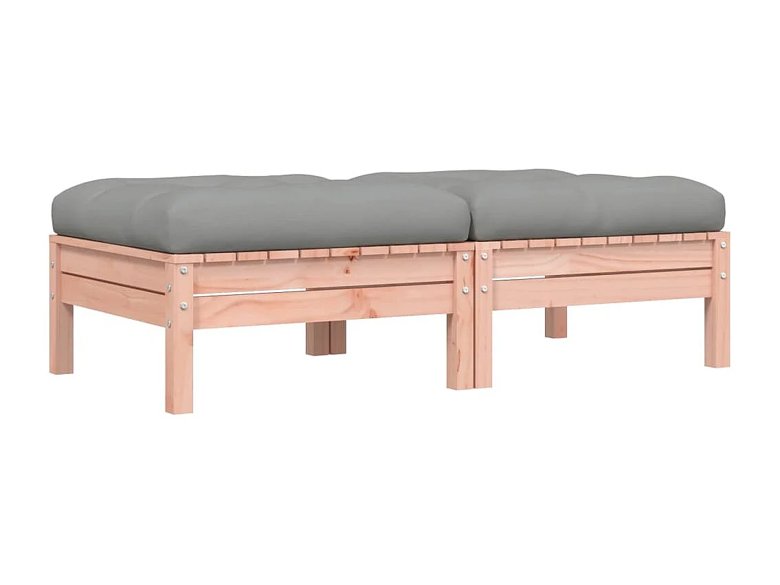 Sparks  Repose-pieds de jardin avec coussins 2 pcs bois massif douglas