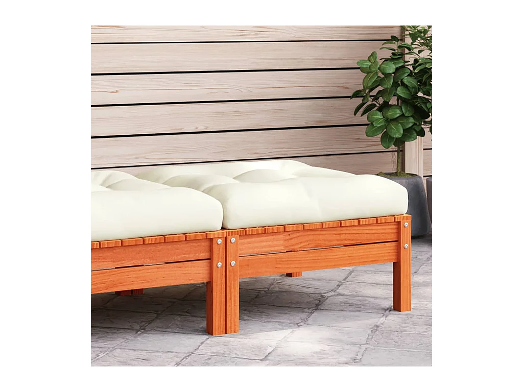 Sparks  Repose-pied de jardin avec coussin bois massif de pin