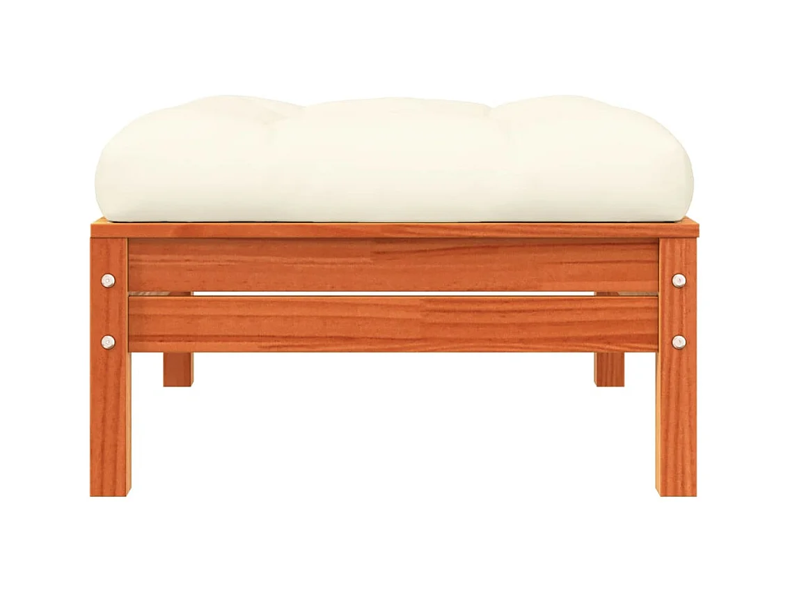 Sparks  Repose-pied de jardin avec coussin bois massif de pin