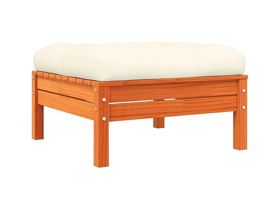 Sparks  Repose-pied de jardin avec coussin bois massif de pin