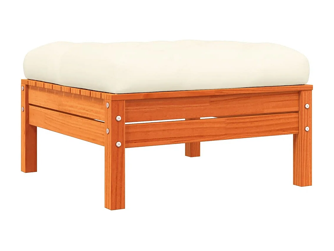 Sparks  Repose-pied de jardin avec coussin bois massif de pin