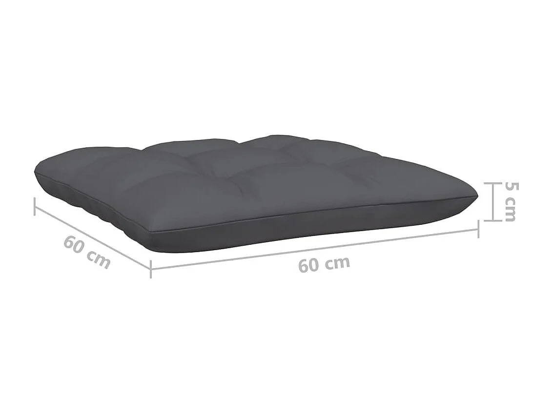 Sparks  Repose-pied de jardin avec coussin anthracite Bois de pin blanc