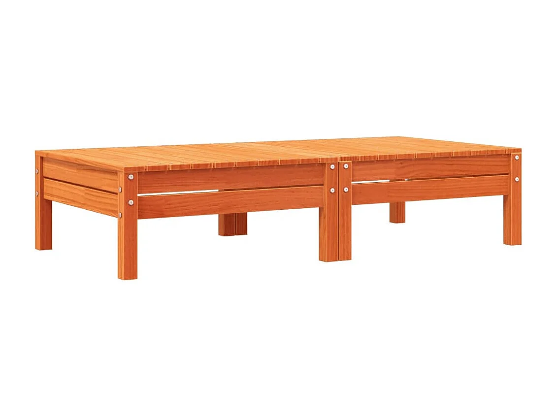 Sparks  Repose-pieds de jardin avec coussins 2 pcs bois massif pin