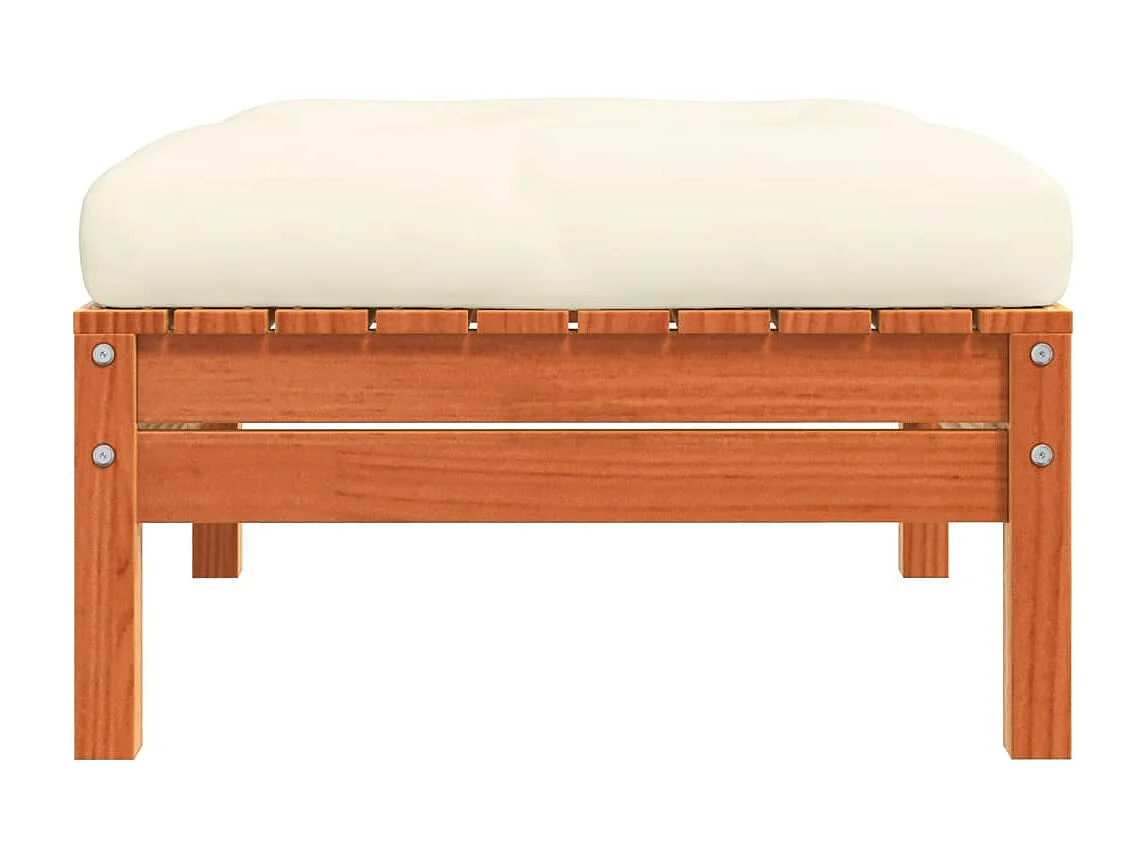 Sparks  Repose-pieds de jardin avec coussins 2 pcs bois massif pin