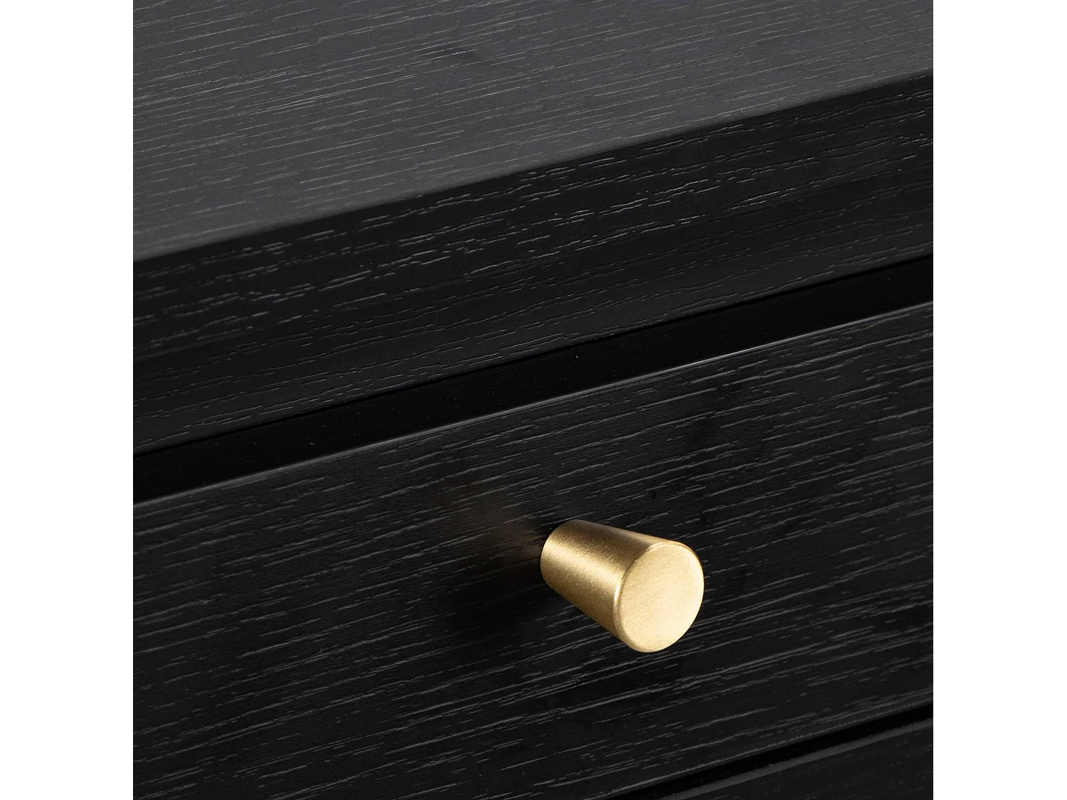 Meuble TV effet bois noir 150 cm scandinave