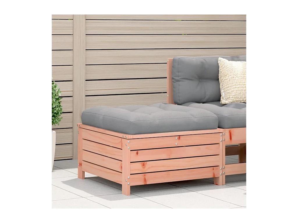 Floran  Repose-pied de jardin avec coussin bois massif douglas