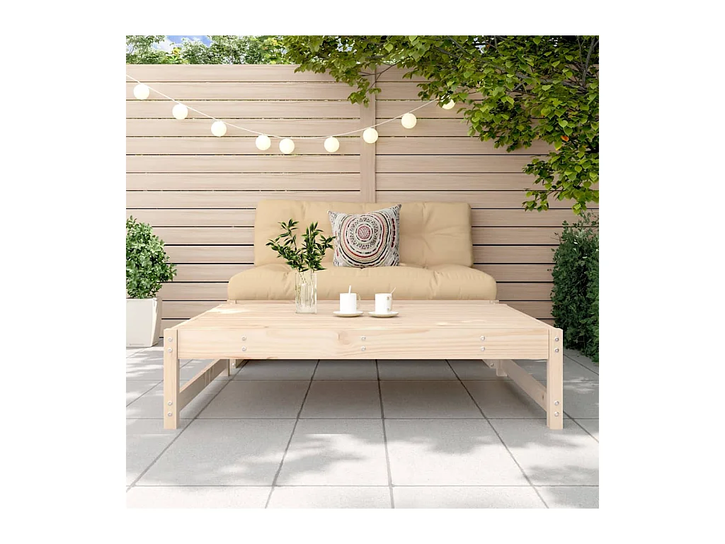 Romar  Repose-pied de jardin 120x80 cm bois de pin massif