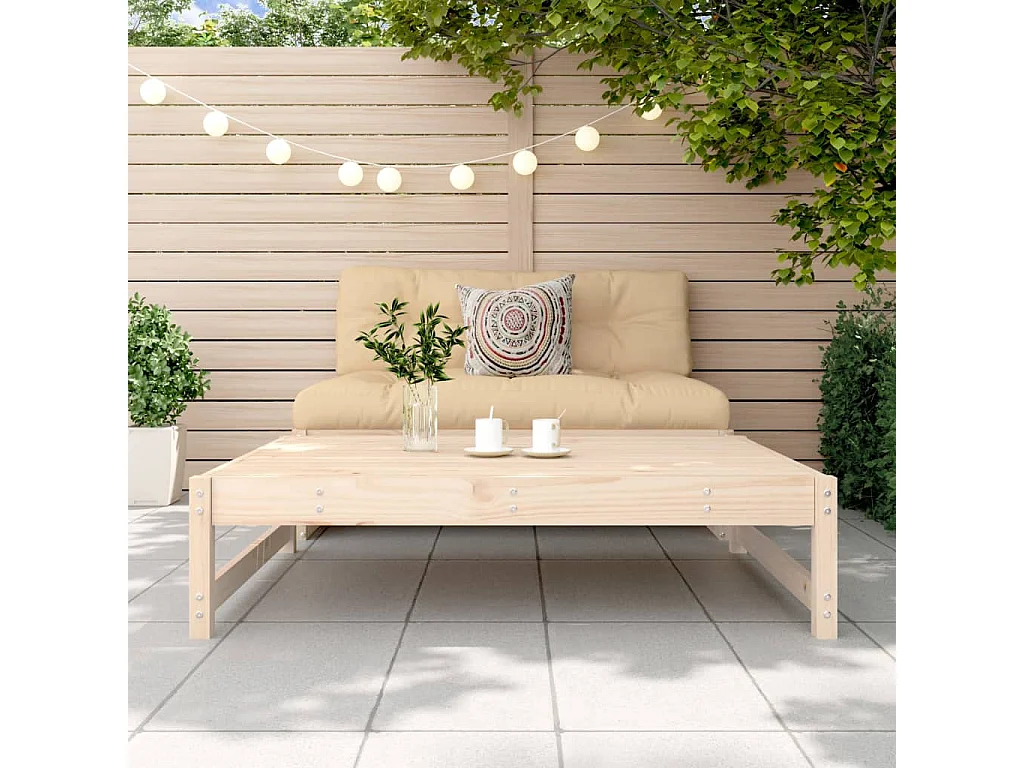 Romar  Repose-pied de jardin 120x80 cm bois de pin massif