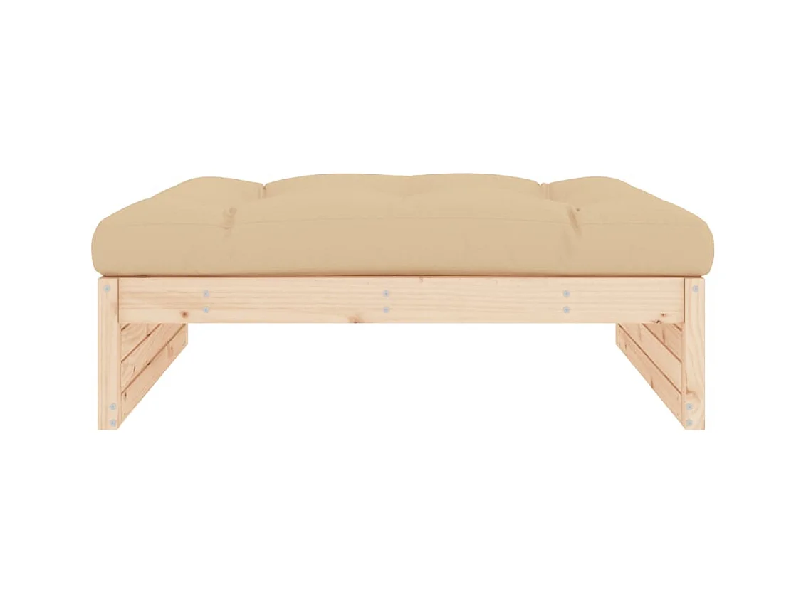 Anne-Camille  Repose-pied de jardin 120x80 cm bois de pin massif