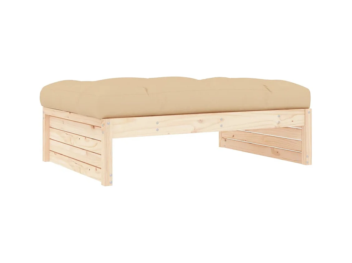 Anne-Camille  Repose-pied de jardin 120x80 cm bois de pin massif