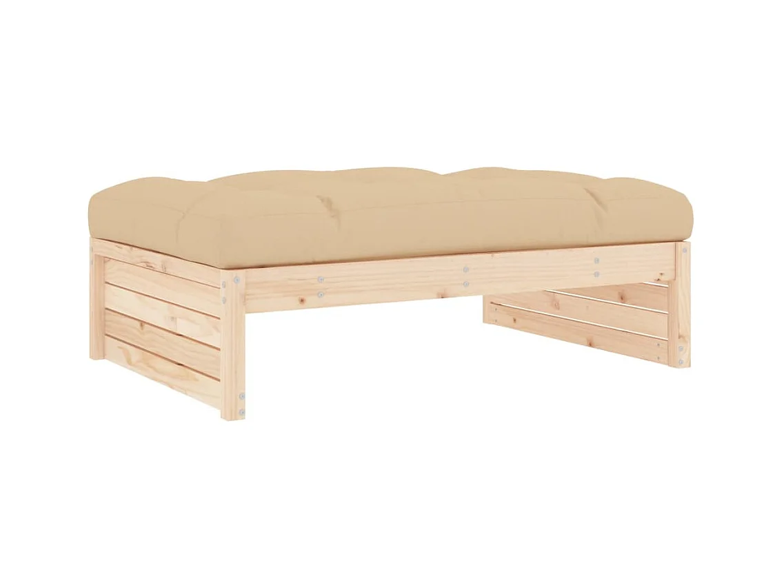 Anne-Camille  Repose-pied de jardin 120x80 cm bois de pin massif