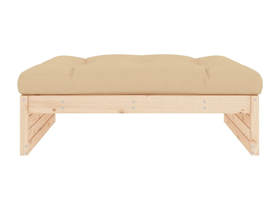 Anne-Camille  Repose-pied de jardin 120x80 cm bois de pin massif