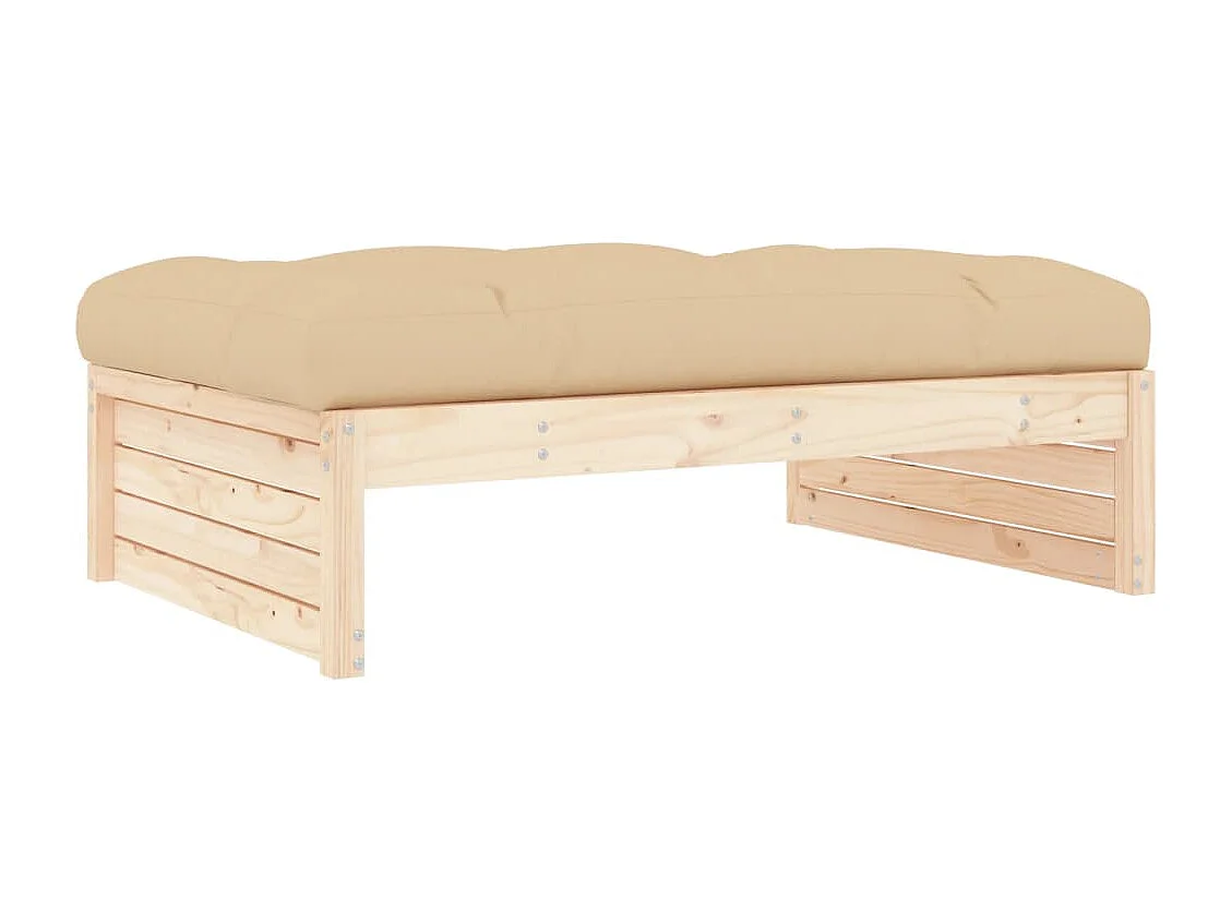 Anne-Camille  Repose-pied de jardin 120x80 cm bois de pin massif