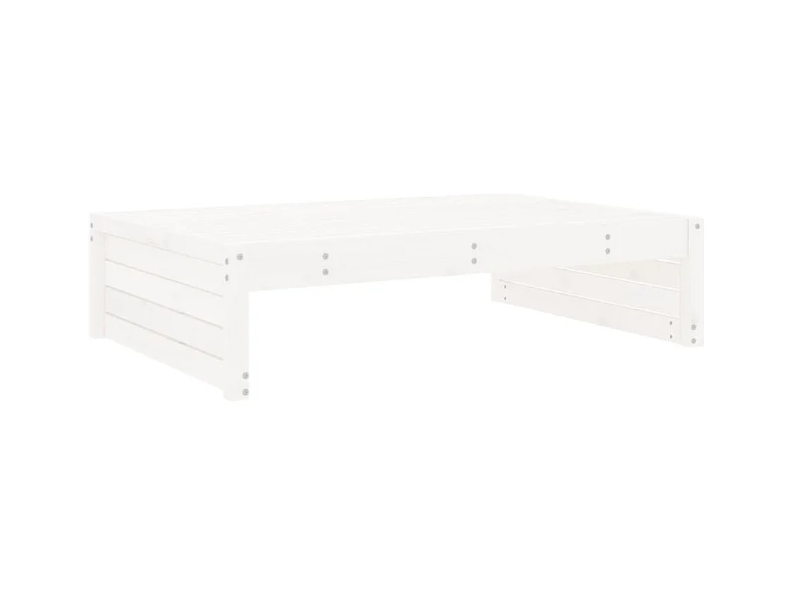 Anne-Camille  Tuinvoetenbank 120x80 cm massief grenenhout wit