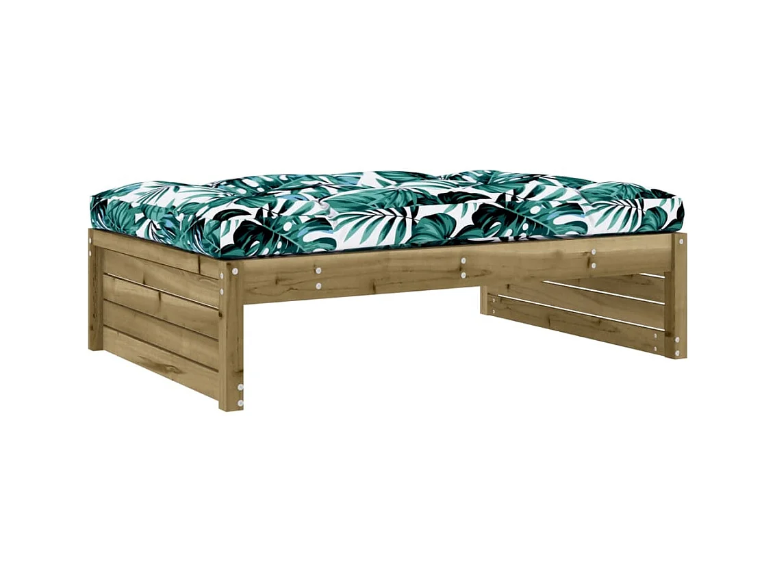 Anne-Camille  Repose-pied de jardin 120x80 cm bois de pin imprégné