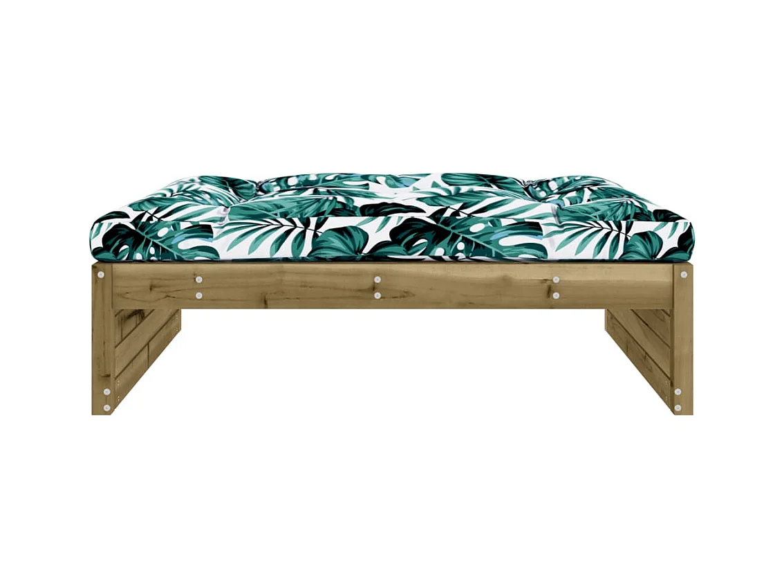 Anne-Camille  Repose-pied de jardin 120x80 cm bois de pin imprégné