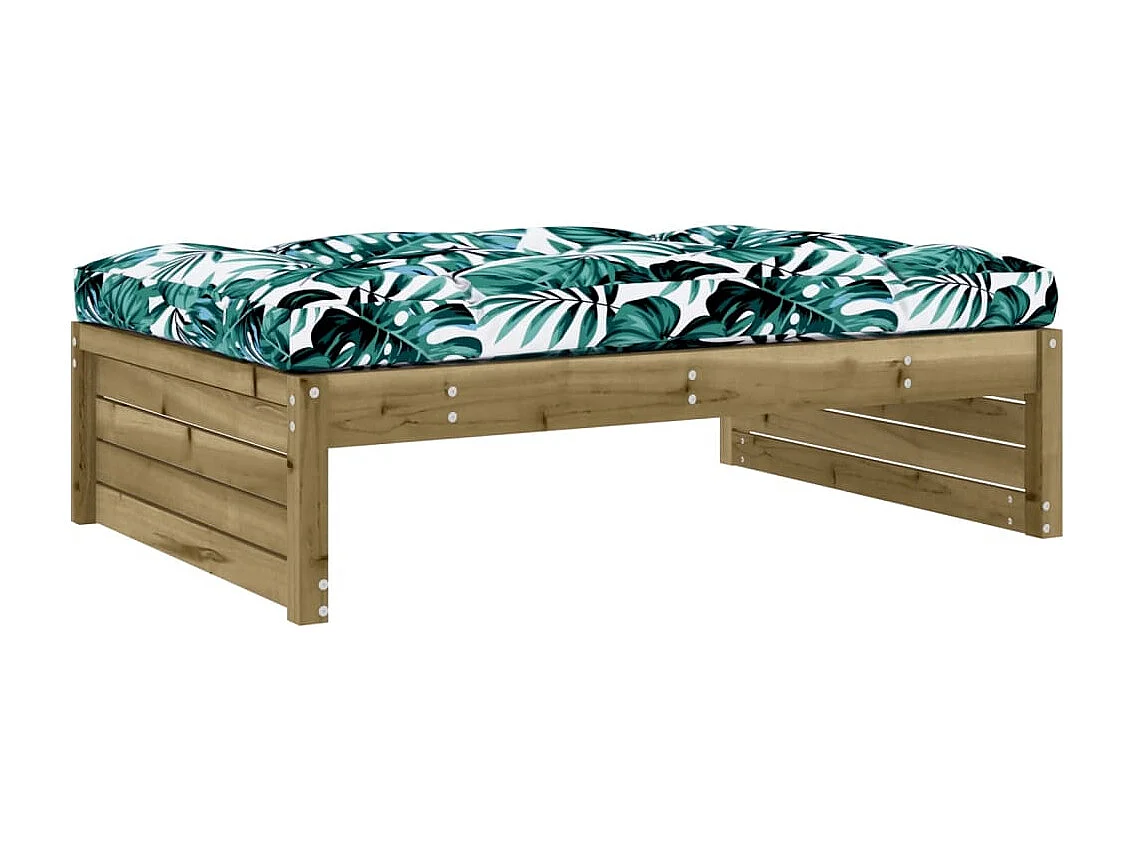 Anne-Camille  Repose-pied de jardin 120x80 cm bois de pin imprégné