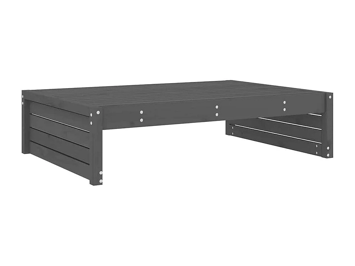 Anne-Camille  Repose-pied de jardin 120x80 cm gris bois de pin massif