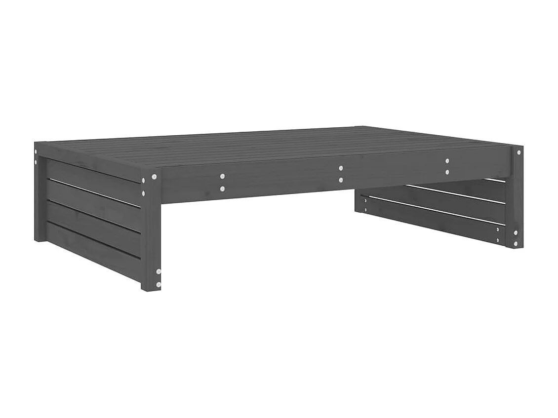 Anne-Camille  Repose-pied de jardin 120x80 cm gris bois de pin massif
