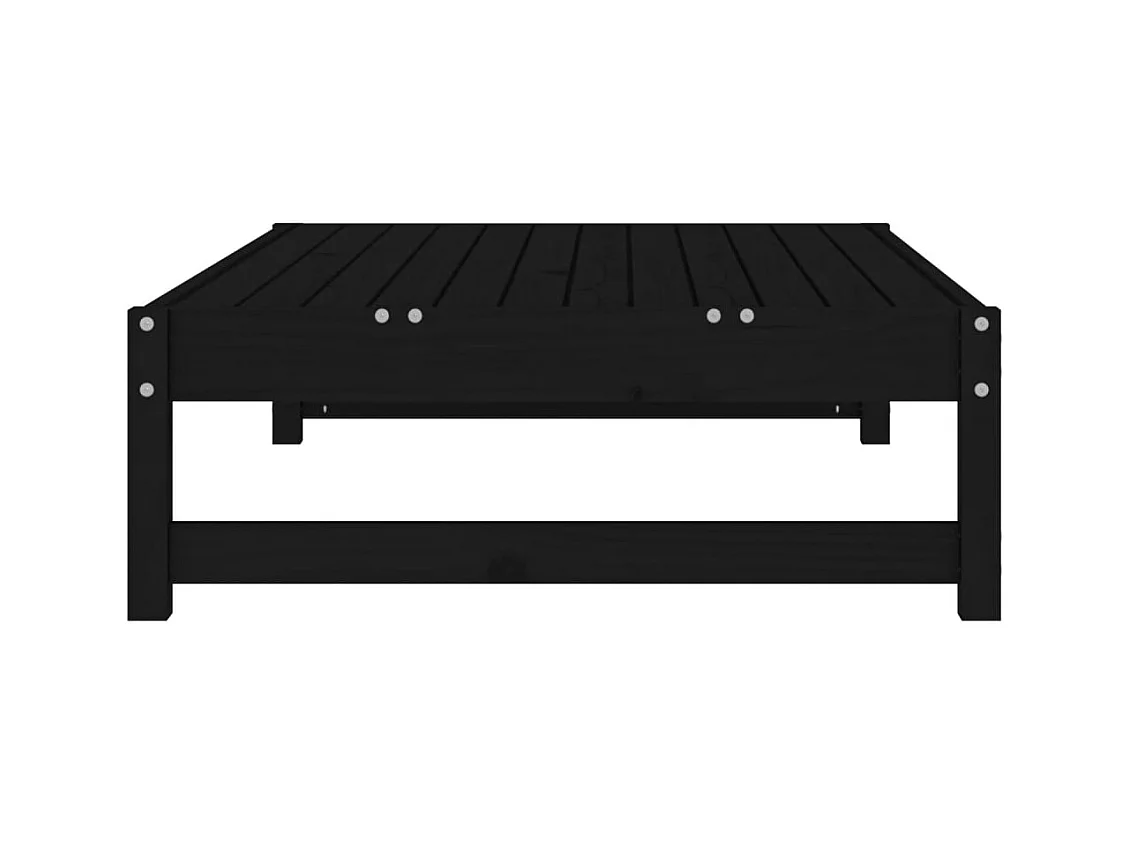 Romar  Taburete de jardín madera maciza de pino negro 120x80 cm