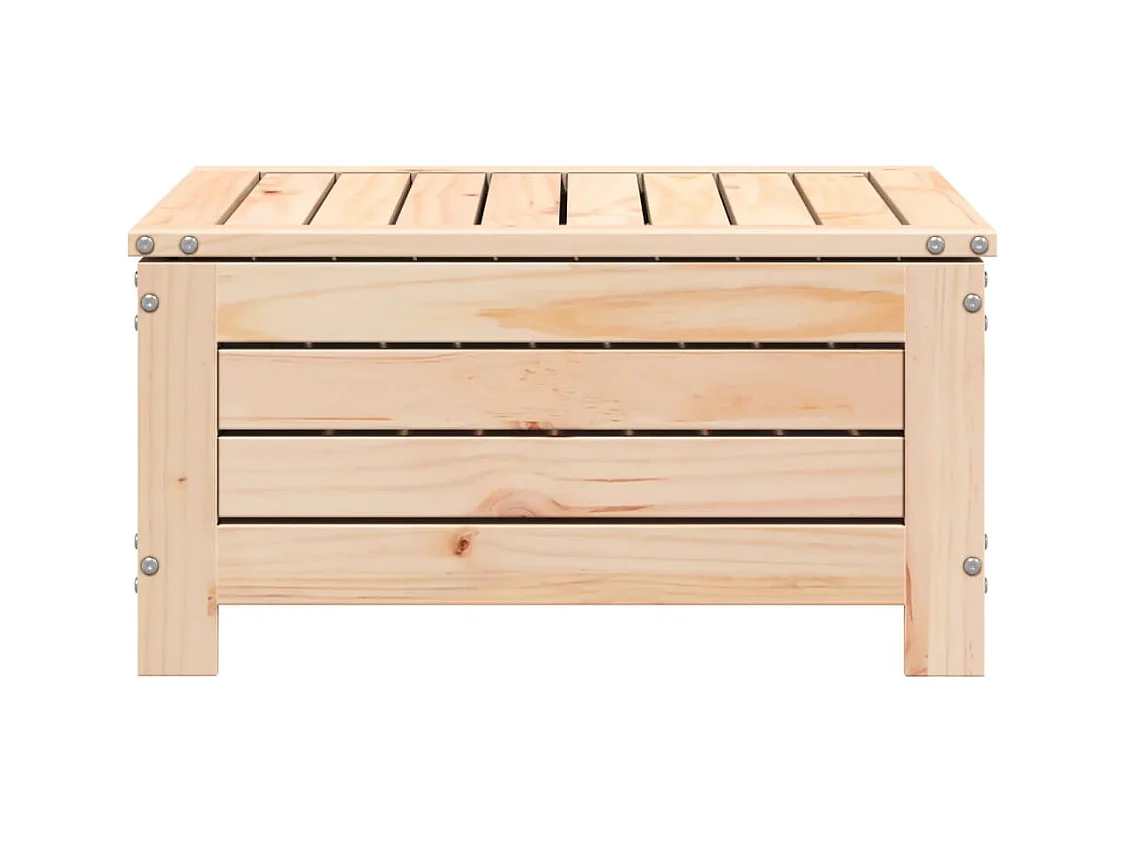 Floran  Repose-pied de jardin avec coussin bois de pin massif