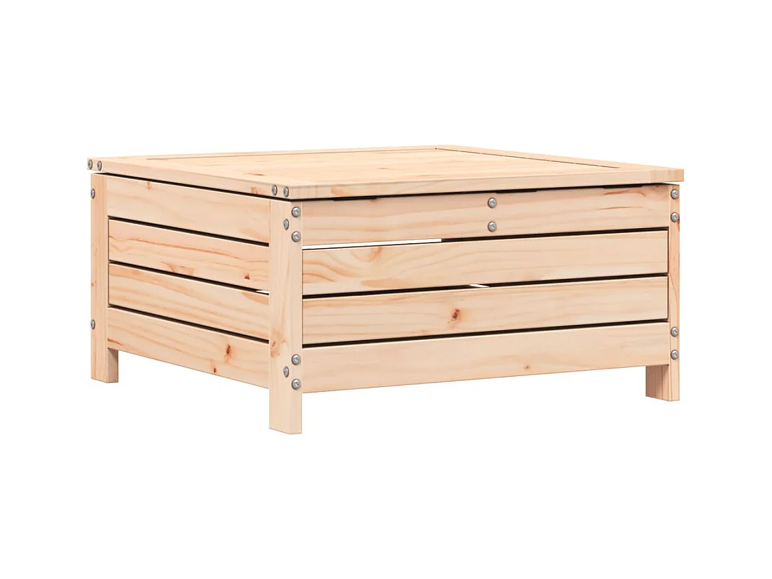 Floran  Repose-pied de jardin avec coussin bois de pin massif