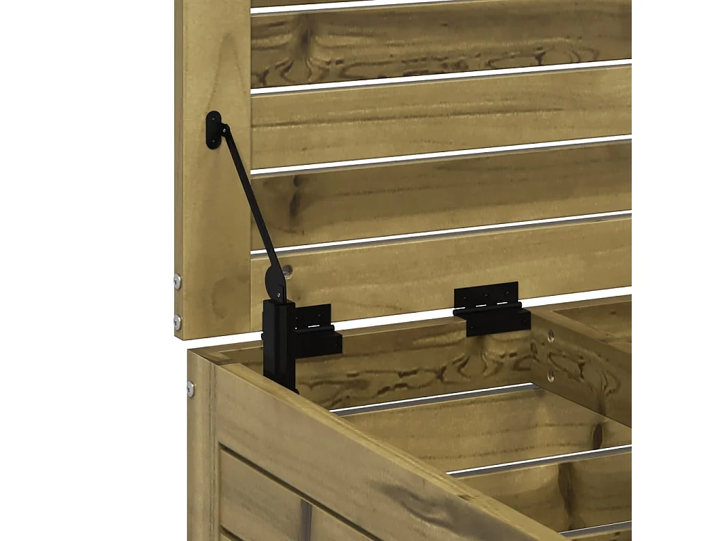 Floran  Repose-pied de jardin avec coussin bois de pin imprégné