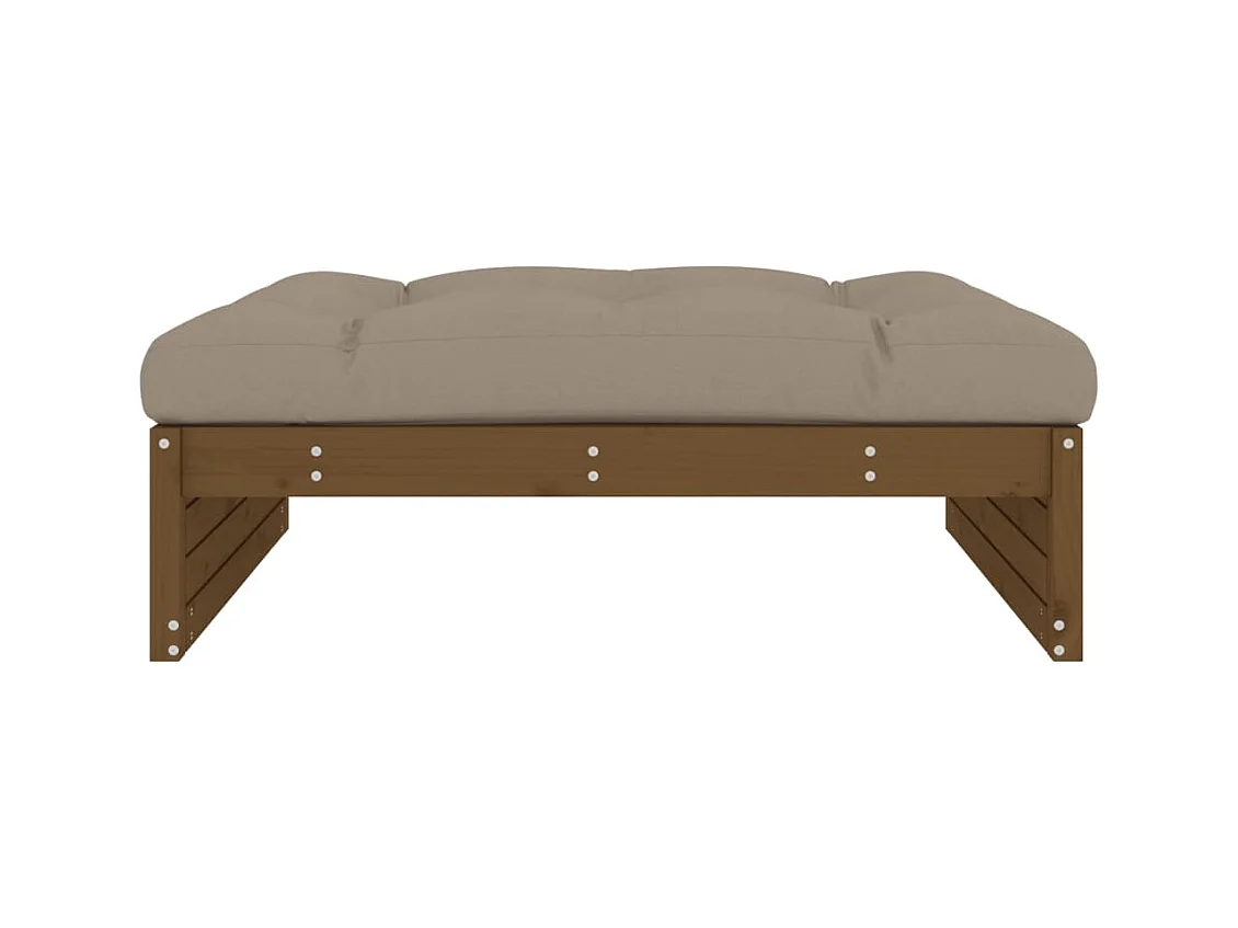 Anne-Camille  Taburete de jardín madera maciza de pino marrón miel 120x80 cm