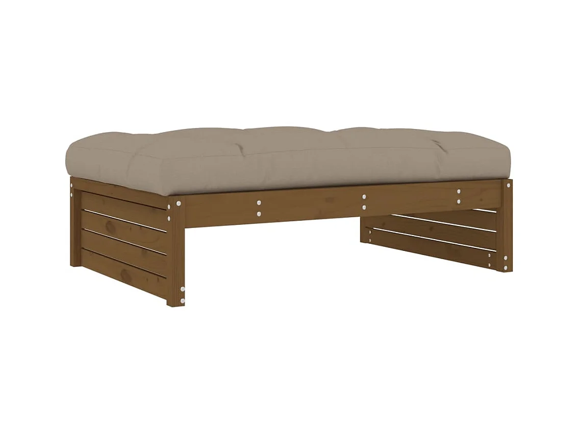 Anne-Camille  Taburete de jardín madera maciza de pino marrón miel 120x80 cm