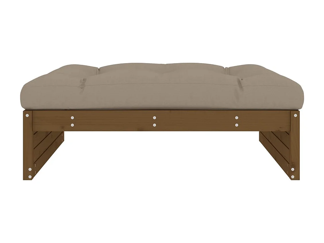 Anne-Camille  Repose-pied de jardin 120x80 cm marron miel bois de pin massif