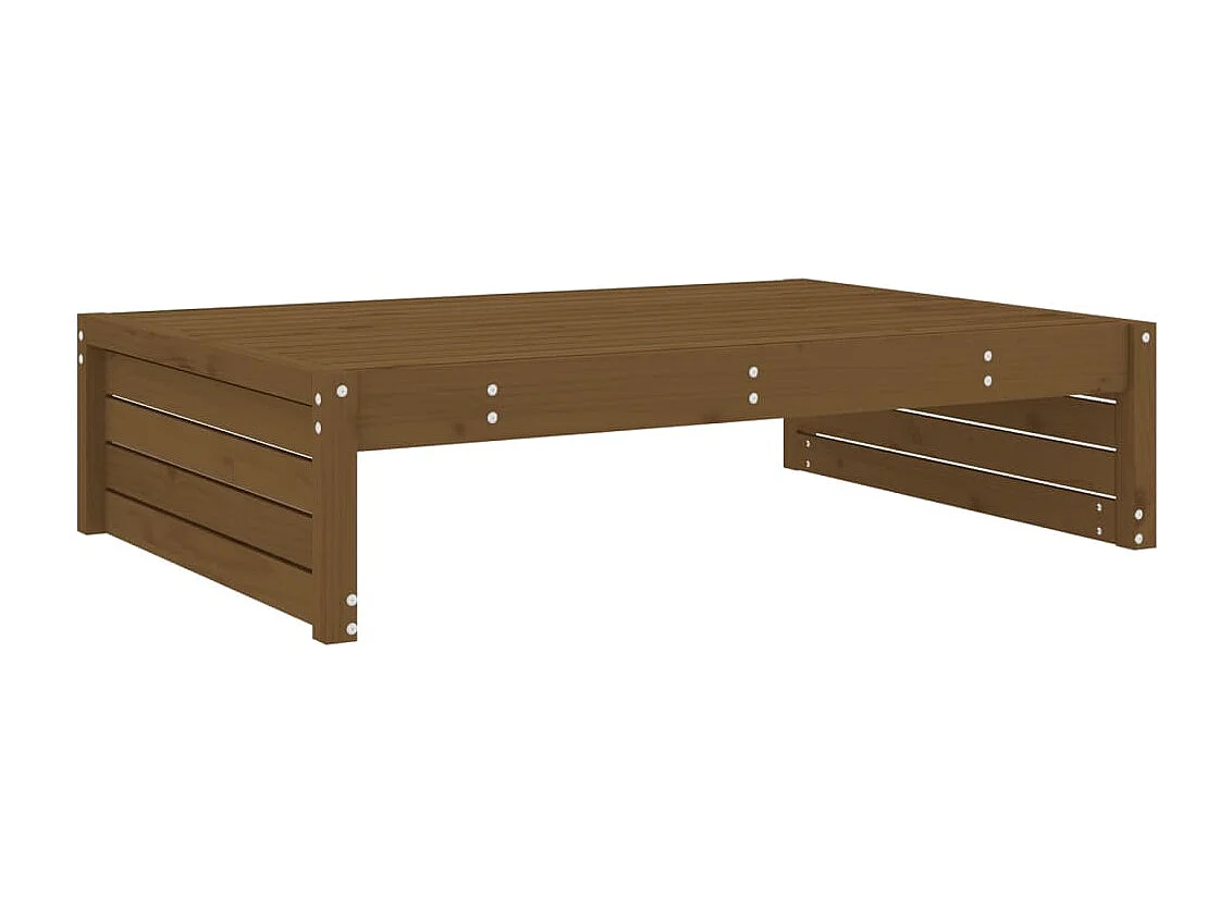 Anne-Camille  Repose-pied de jardin 120x80 cm marron miel bois de pin massif