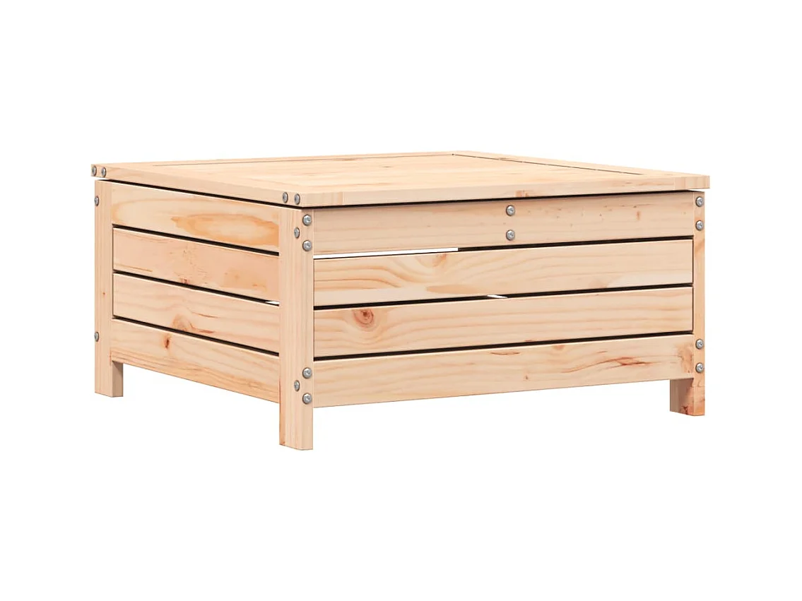 Floran  Taburete de jardín con cojín madera maciza de pino