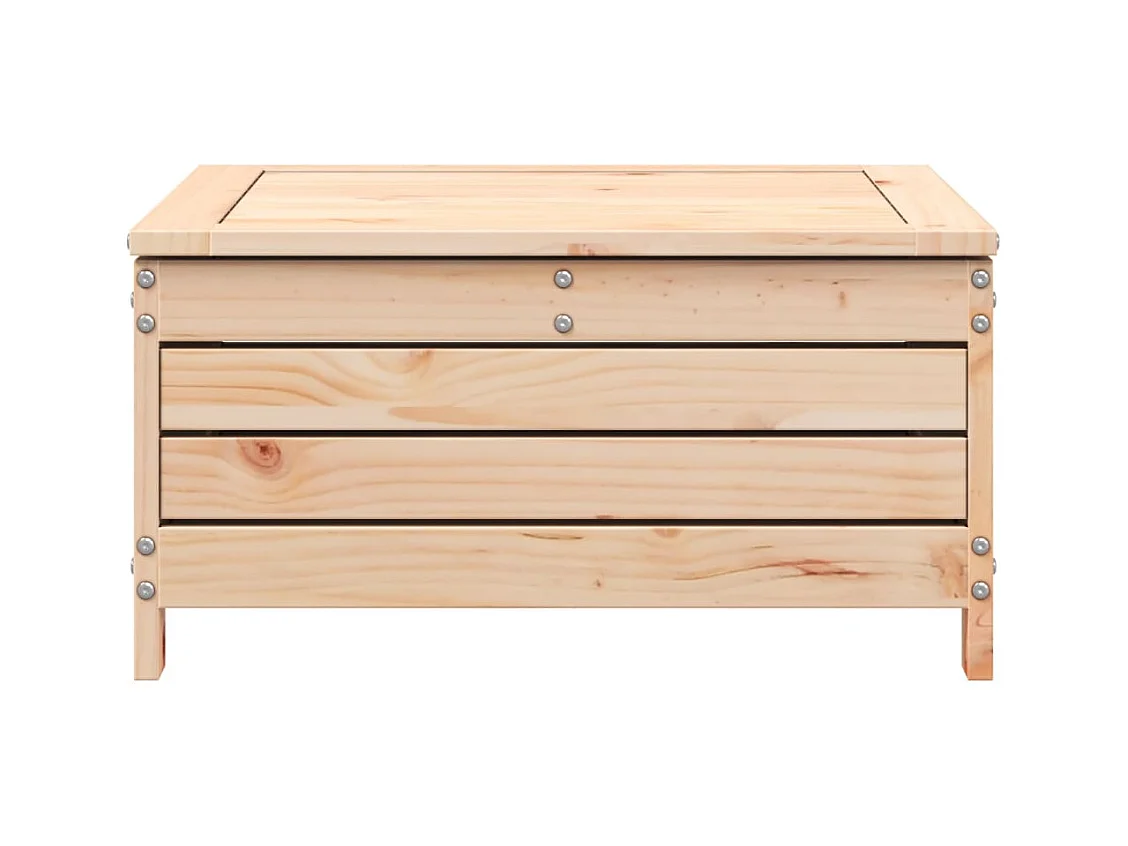 Floran  Taburete de jardín con cojín madera maciza de pino