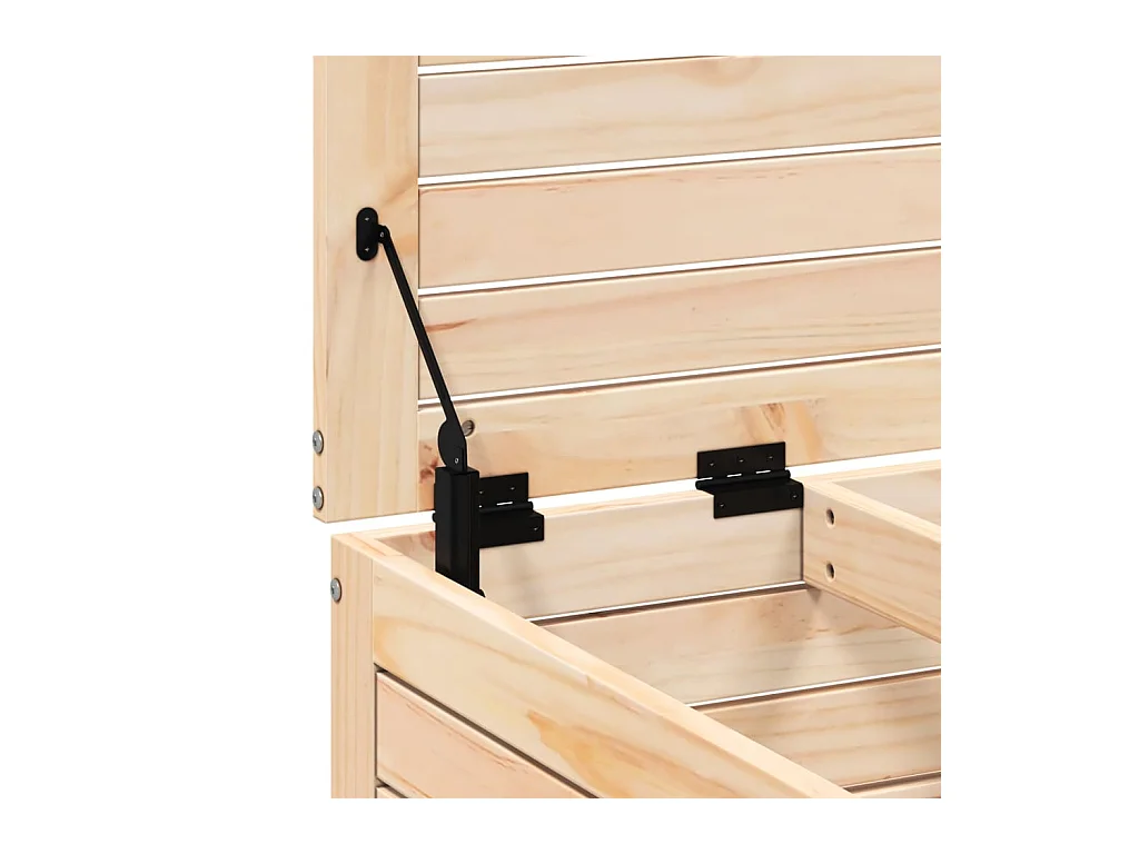 Floran  Repose-pied de jardin avec coussin bois de pin massif