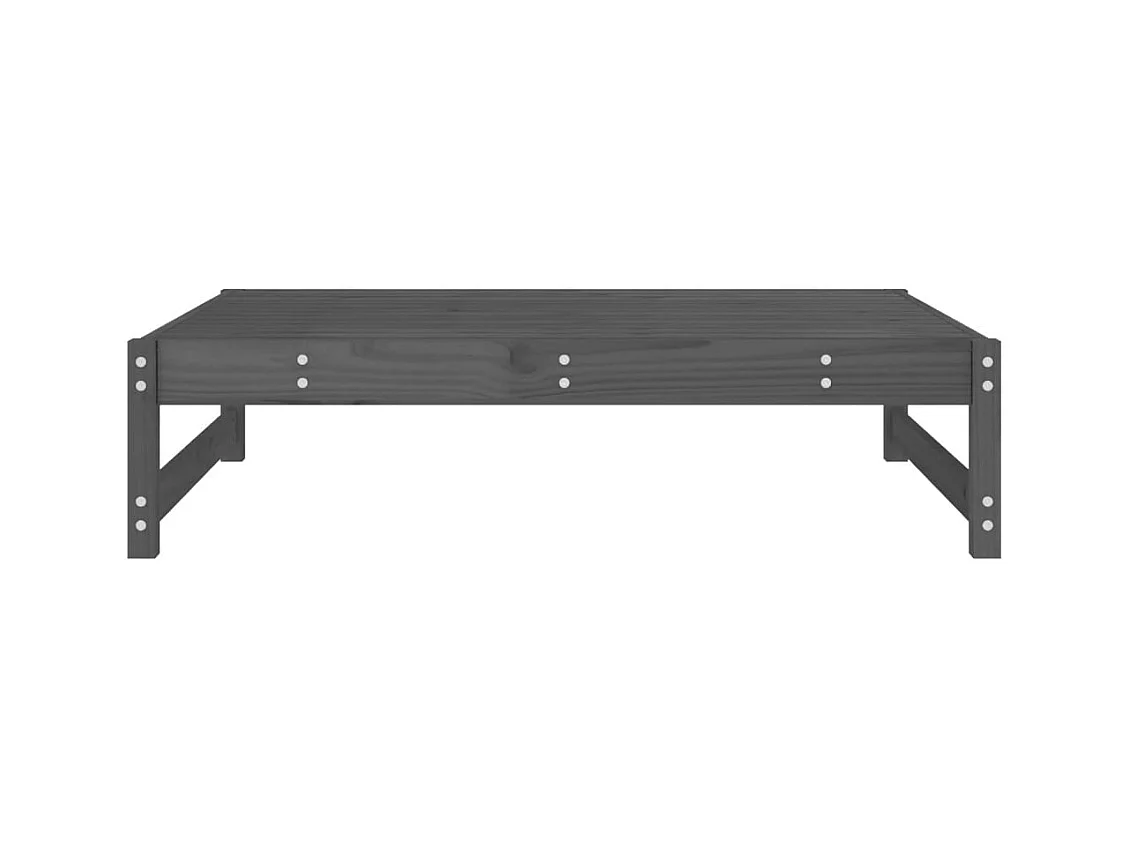 Romar  Repose-pied de jardin 120x80 cm gris bois de pin massif