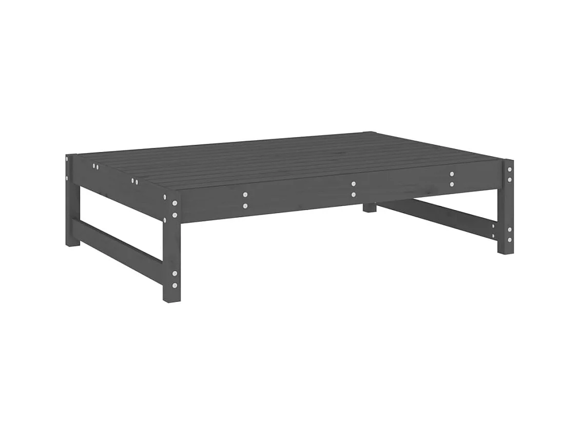 Romar  Repose-pied de jardin 120x80 cm gris bois de pin massif