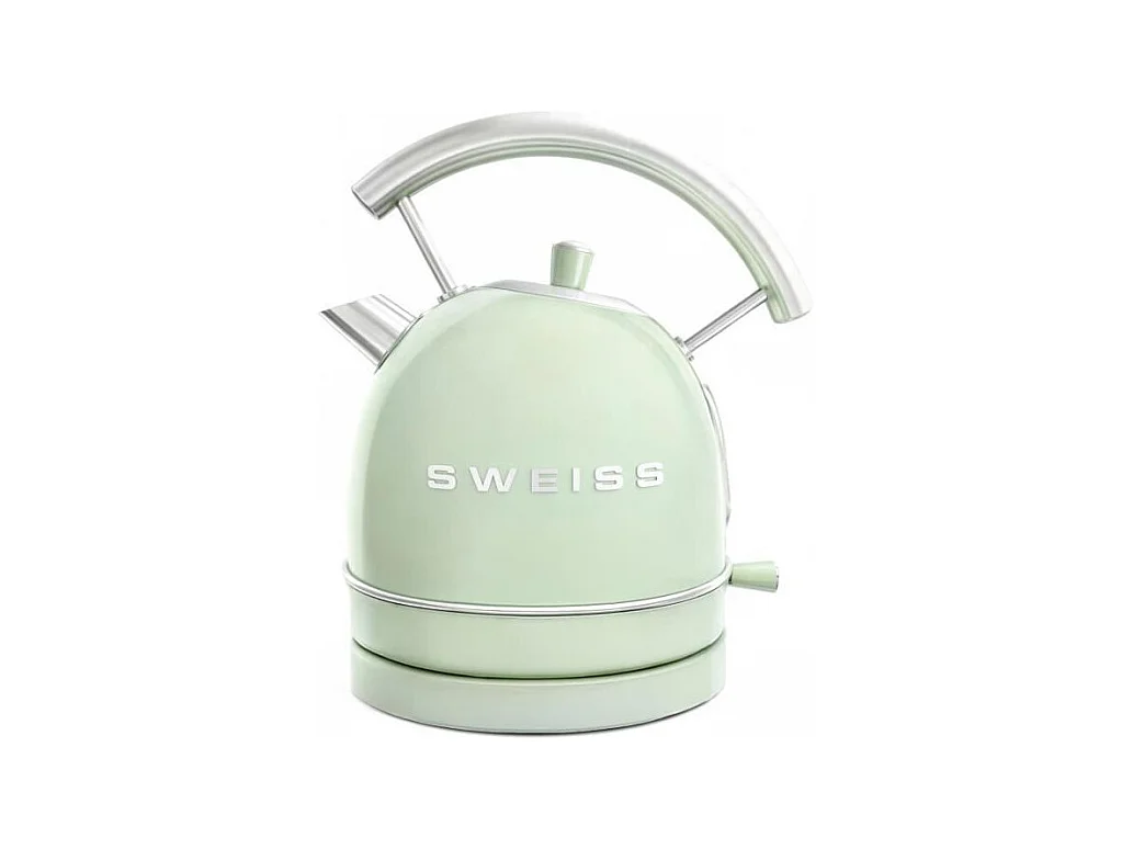 Bouilloire vintage - SWEISS - KTL7 - 2200 W - 1,8 L - Socle 360° - Vert