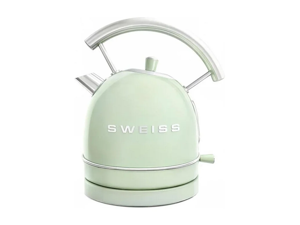 Bouilloire vintage - SWEISS - KTL7 - 2200 W - 1,8 L - Socle 360° - Vert