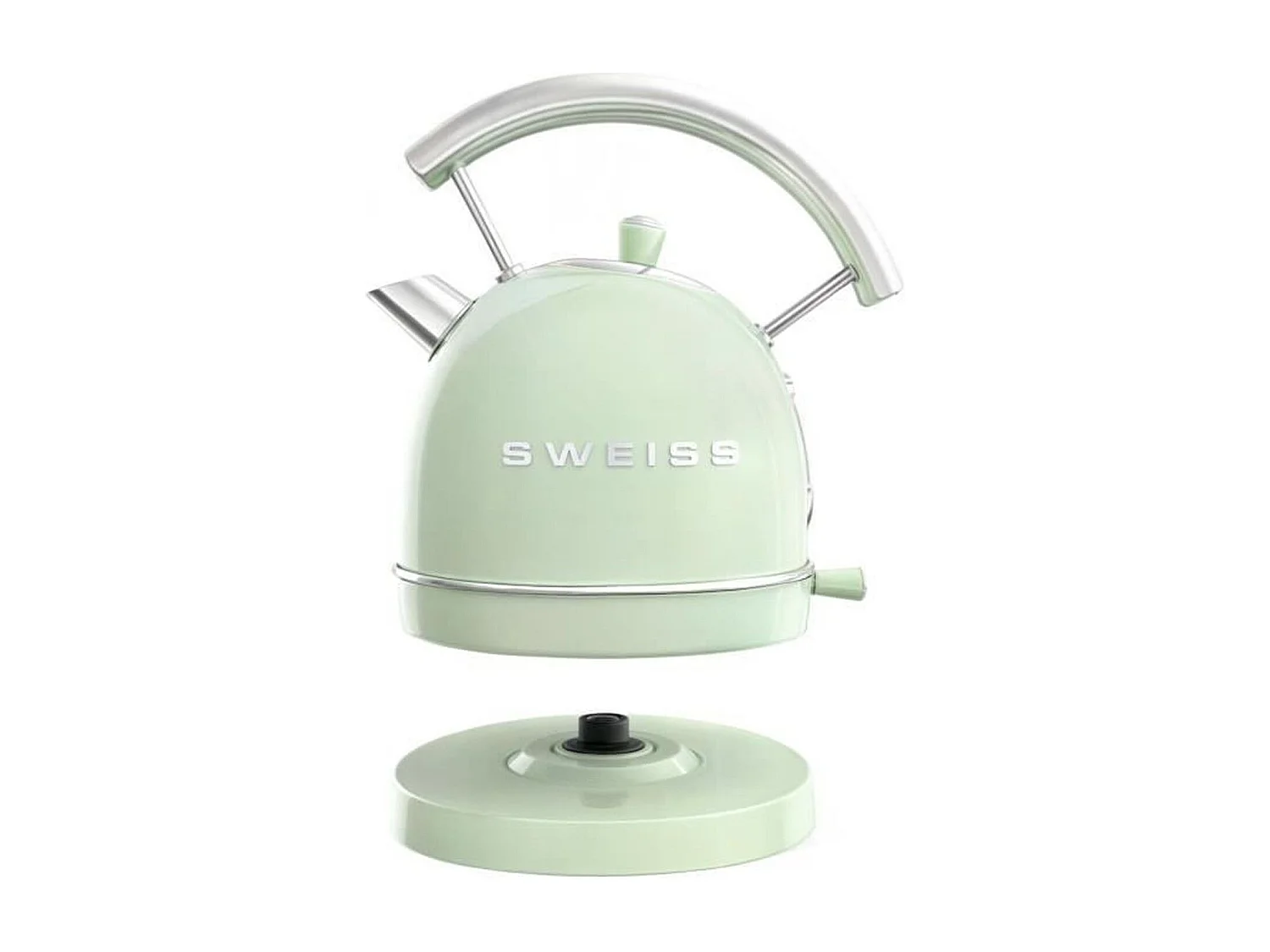 Bouilloire vintage - SWEISS - KTL7 - 2200 W - 1,8 L - Socle 360° - Vert