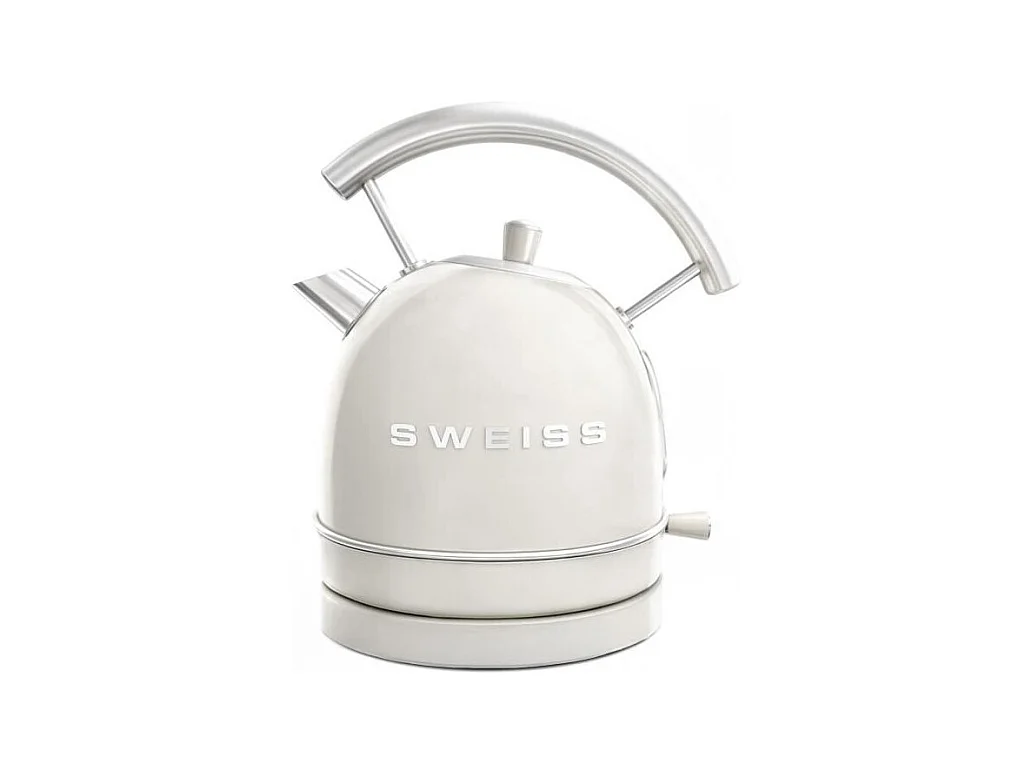 Bouilloire vintage - SWEISS - KTL8 - 2200 W - 1,8 L - Socle 360° - Beige