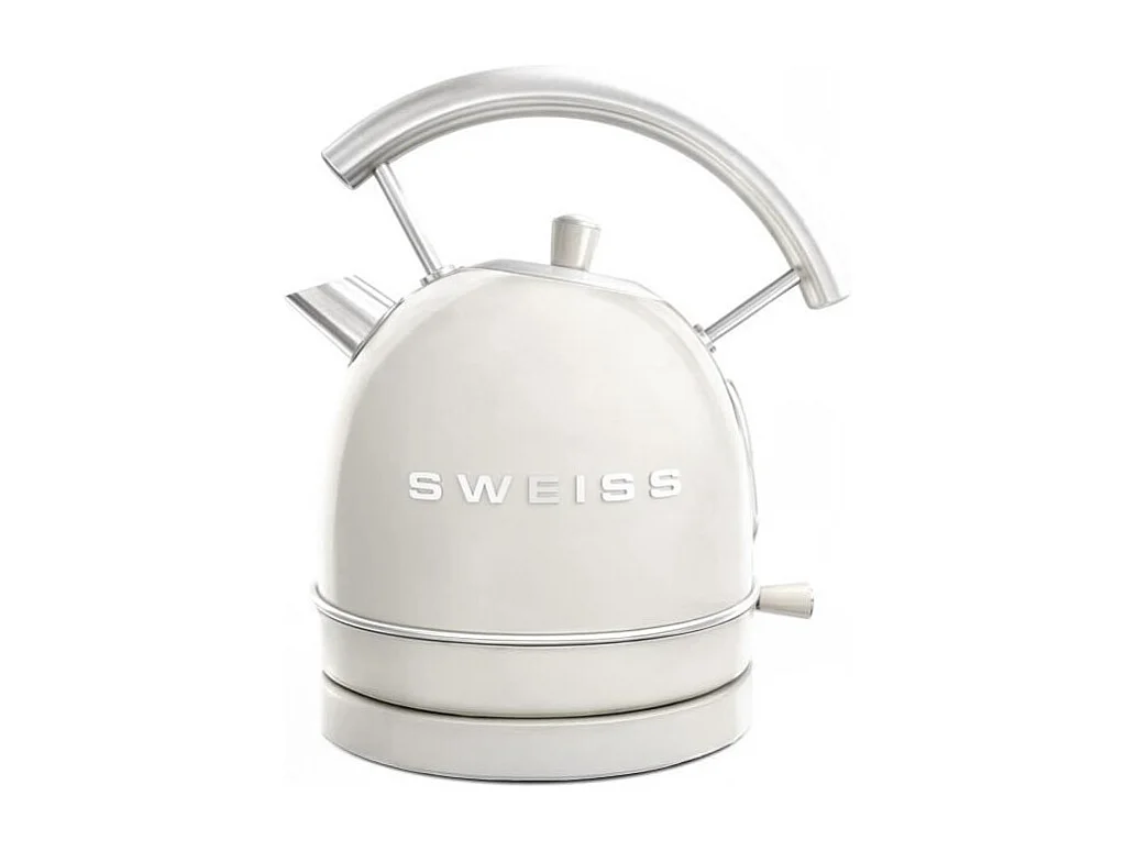 Bouilloire vintage - SWEISS - KTL8 - 2200 W - 1,8 L - Socle 360° - Beige