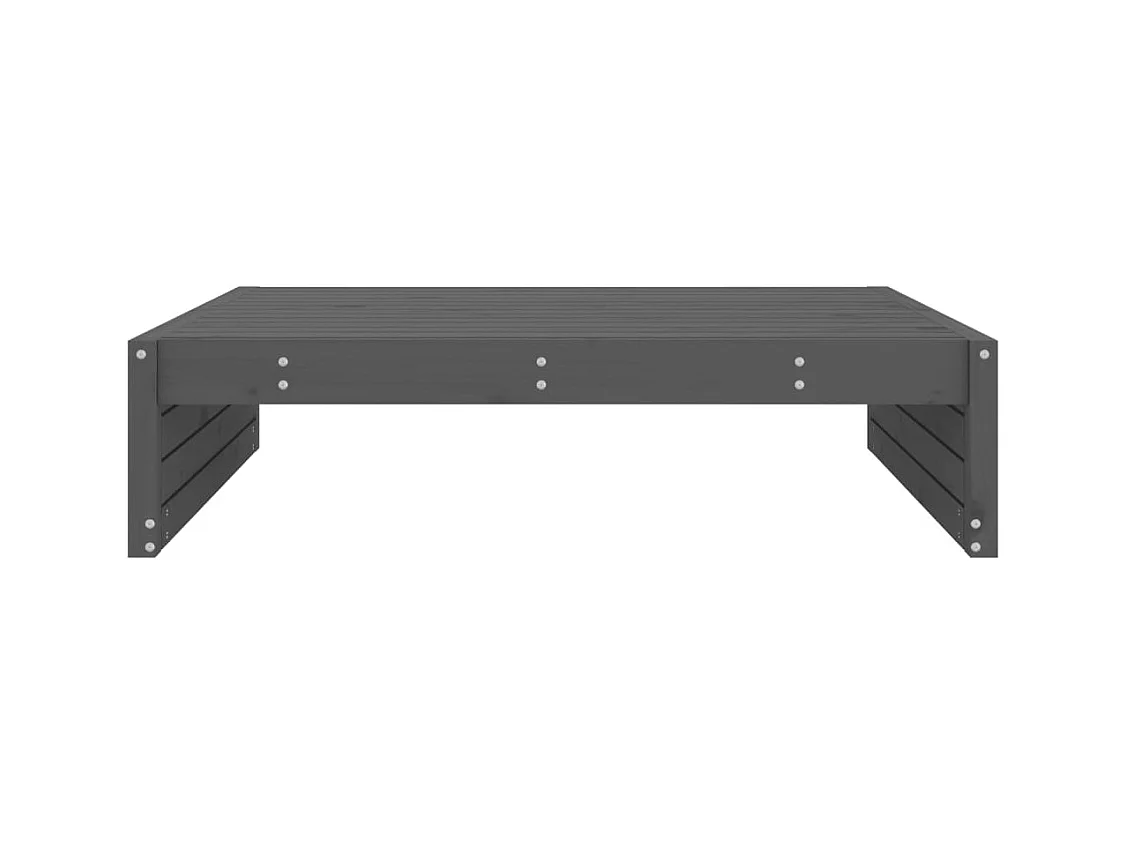 Bawnboy  Taburete de jardín madera maciza de pino gris 120x80 cm