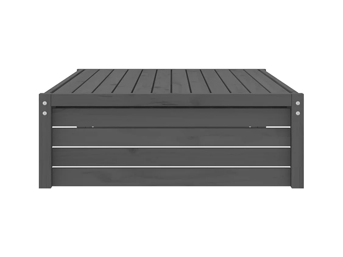 Bawnboy  Repose-pied de jardin 120x80 cm gris bois de pin massif